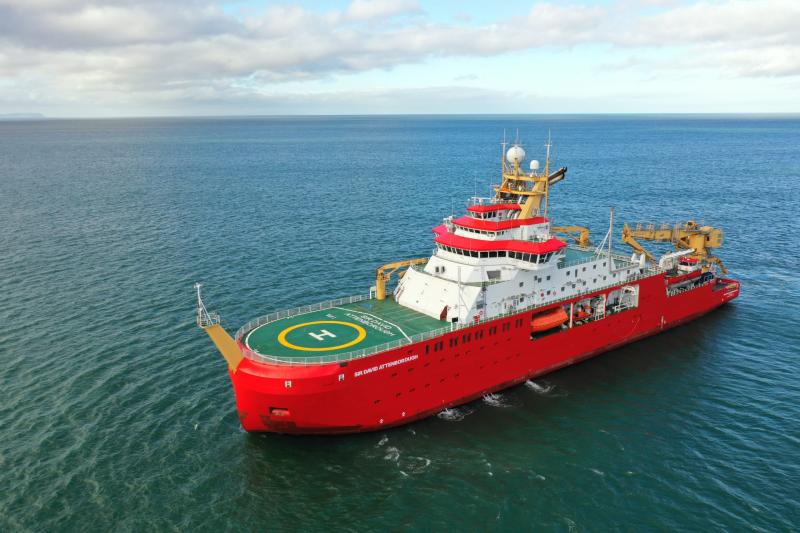 The new polar research ship Sir David Attenborough