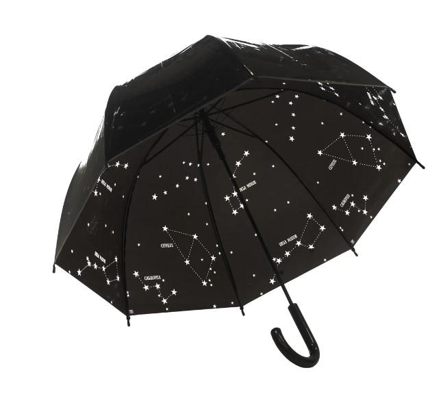 Image of an umbrella with the constellations on it