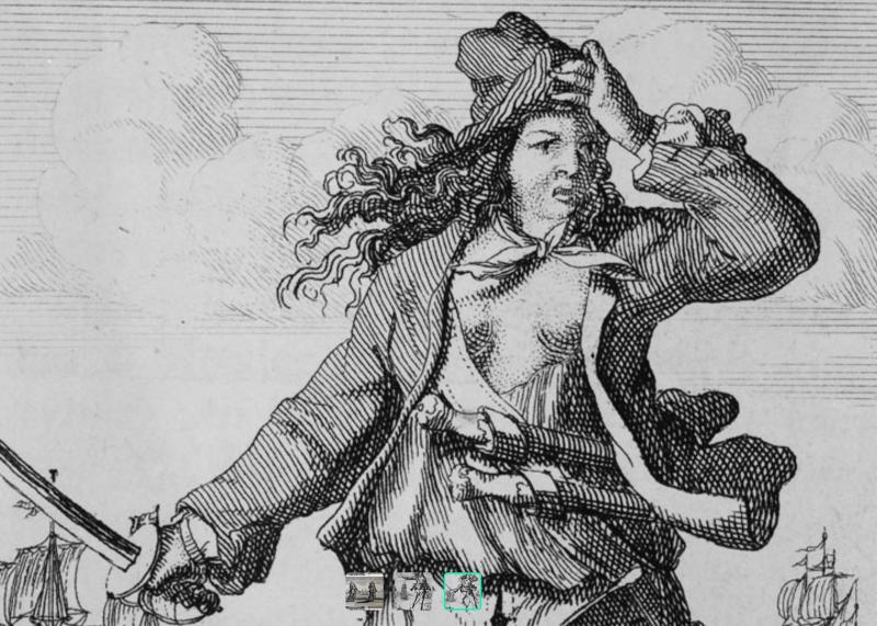 Historic print of 'female pirate' Mary Read