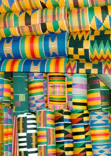 An image for 'Colour in Kente cloth'