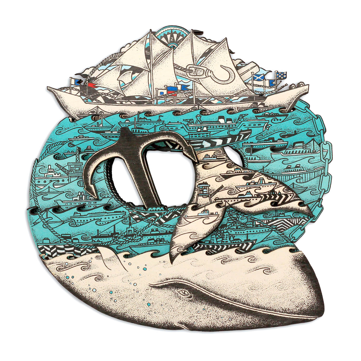 Tom Berry artwork: work at sea Image of Tom Berry artwork: work at sea